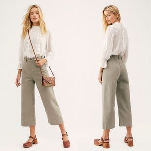 Free People Patti Crop Pant Sage SZ 28 NWT